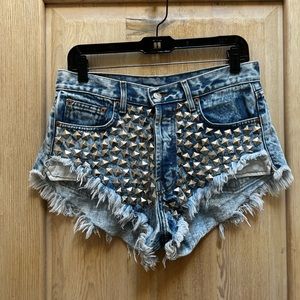 RunwayDreamz Studded Booty Shorts